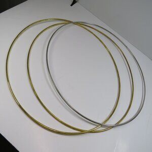 Metal (3) Hoops 14 inches Joann Fabric's Fab Lab Craft Hoop (2 Gold 1 Silver)